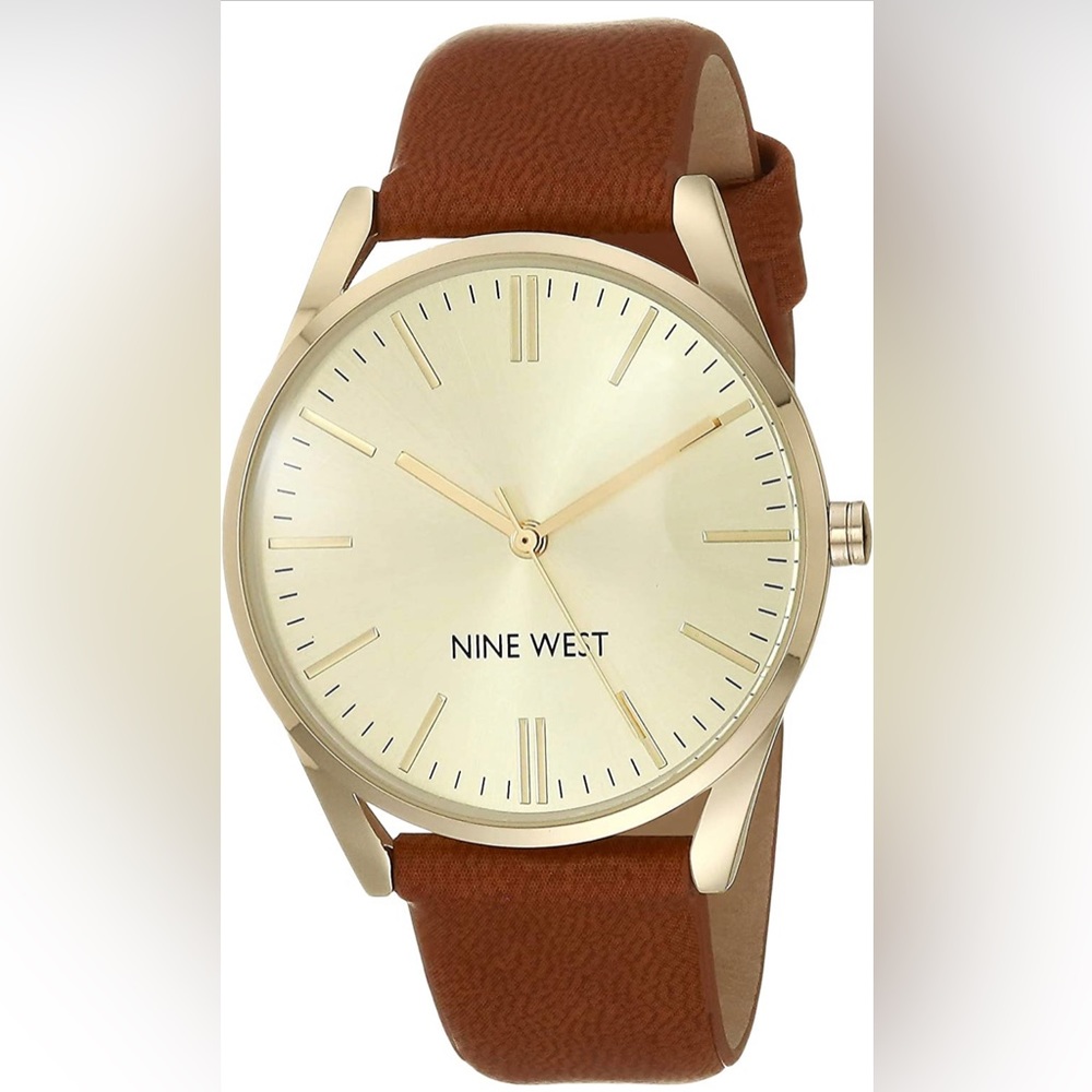 Nine West Brown Strap Watch Brand New Women Men Unisex